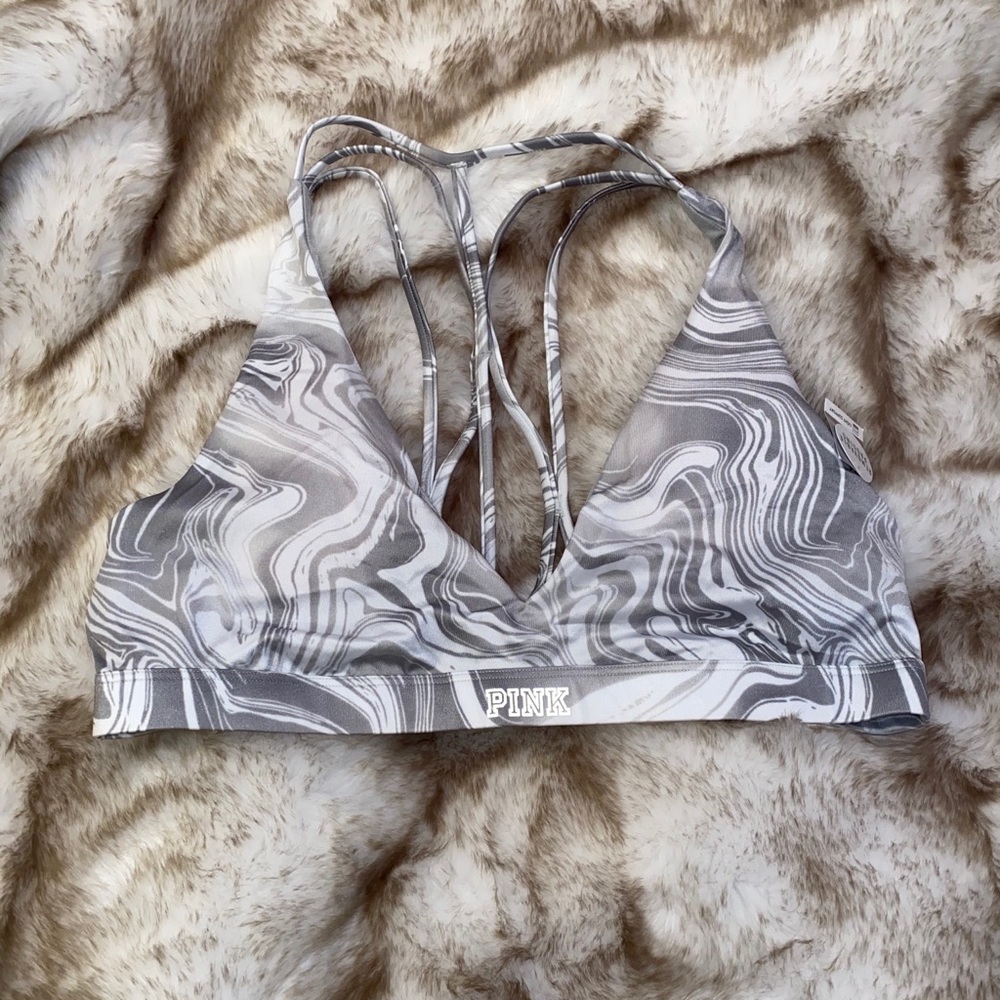 NWT Victoria’s Secret Silver Marbled Sports Bra BOGO-READ DESCRIPTION